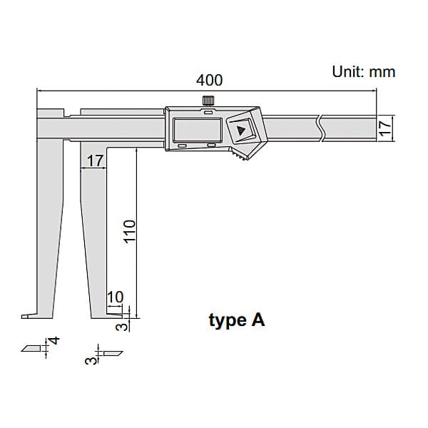 Insize 300 mm / 12 inch Digital Inside Groove Caliper, 1178-300 — view 3