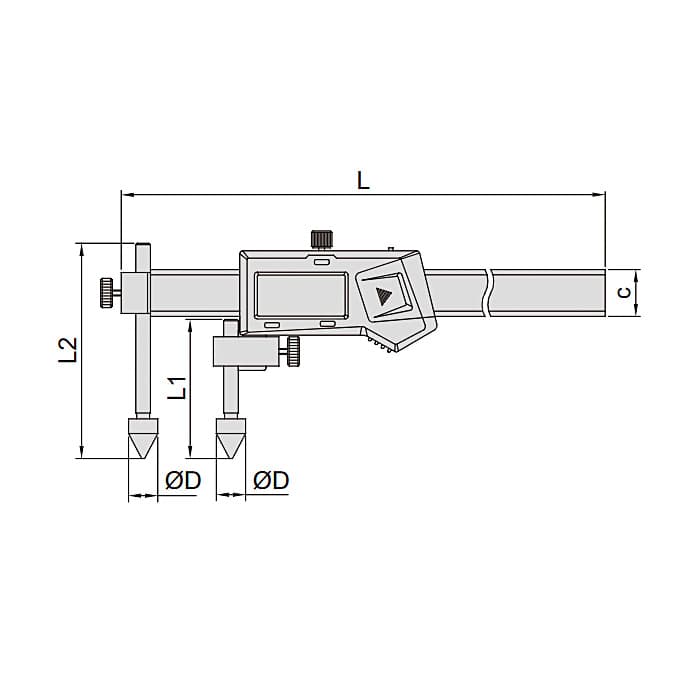 Insize 300 mm / 12 inch Digital Offset Centerline Calipers, 1192-300 A — view 2