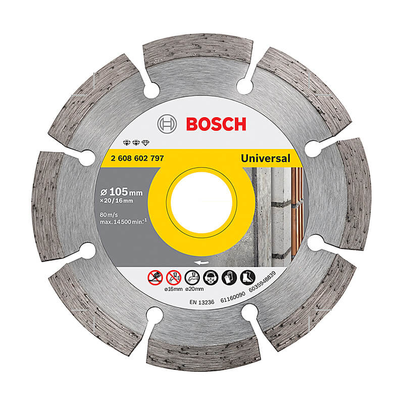 Bosch 105 mm Diamond Cutting Discs Expert for Universal, 2 608 602 797