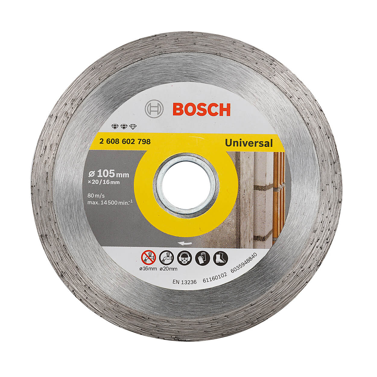 Bosch 105 mm Diamond Cutting Discs Expert for Universal, 2 608 602 798