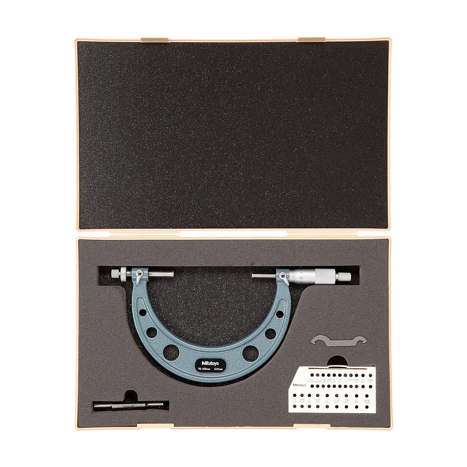 Mitutoyo 75 - 100 mm Gear Tooth Micrometer, 124-176 — view 2