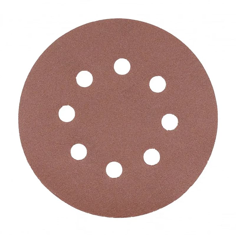 Hogert 125 mm / 60 Grit 8 Holes Velcro Abrasive Disc (Pack of 5 Pcs), HT8D121 — view 1