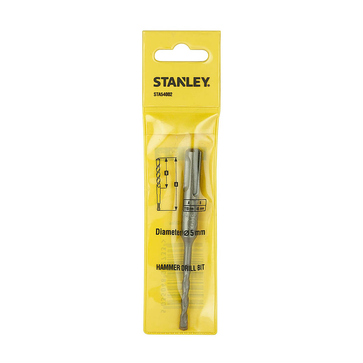 Stanley 5.00 x 110 mm SDS Plus Hammer Drill Bit, STA54002-IN