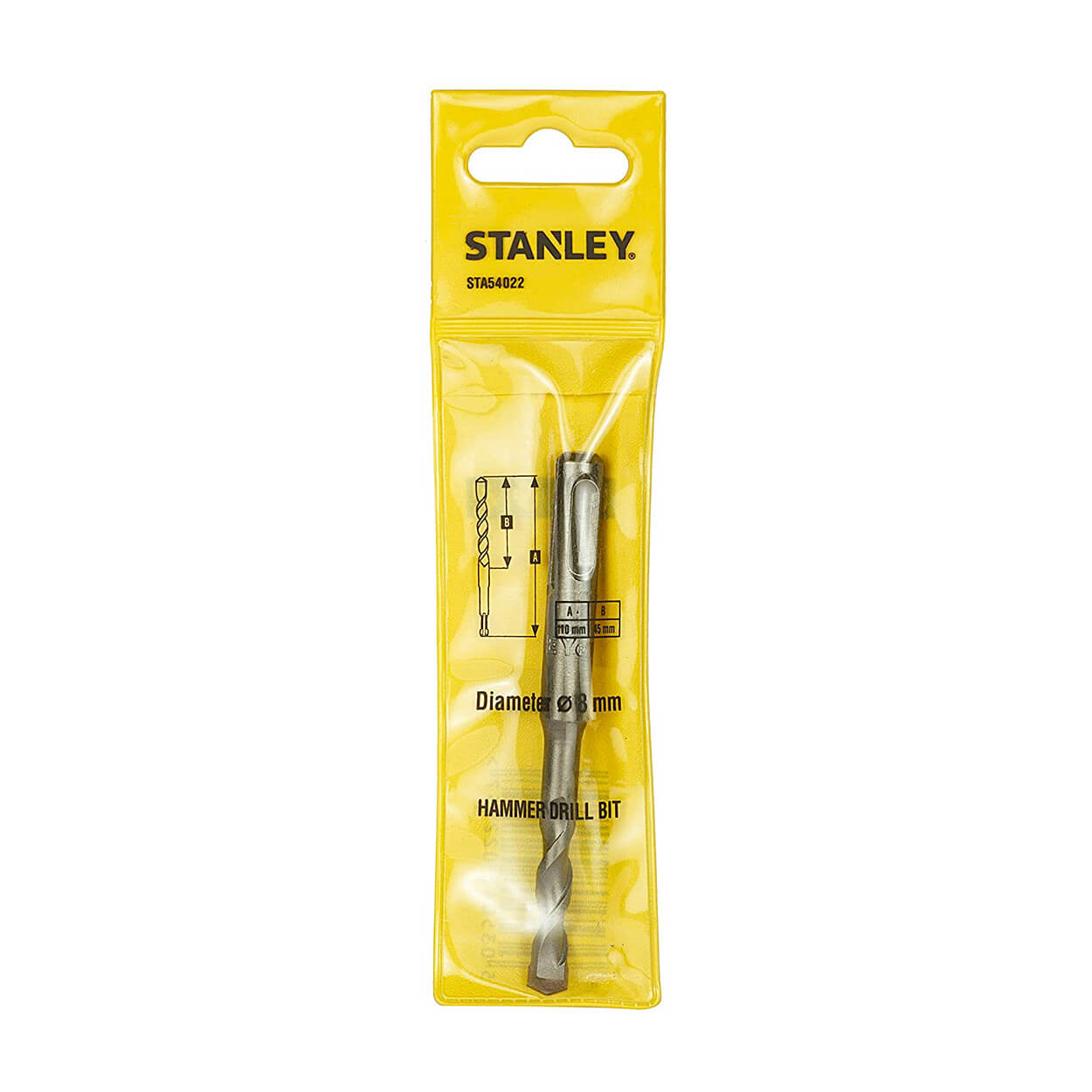 Stanley 8.00 x 110 mm SDS Plus Hammer Drill Bit, STA54022-IN
