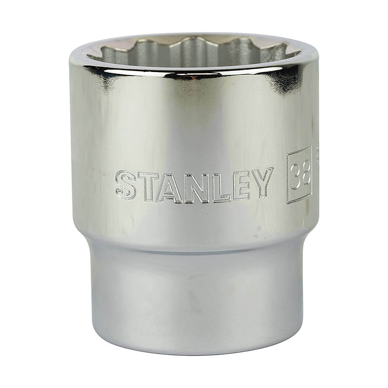 Stanley 38 mm, 3/4 Inch Sq. Drive 12 Point Maxi Drive Bi-Hexagonal Standard Socket, STMT89638-8B