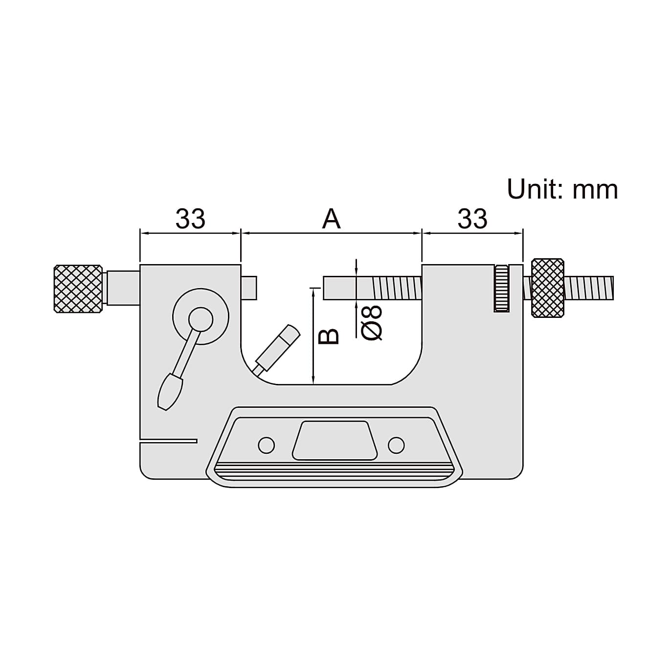 Insize 0 - 25 mm Dial Snap Gauge without Indicator, 2184-25W — view 2