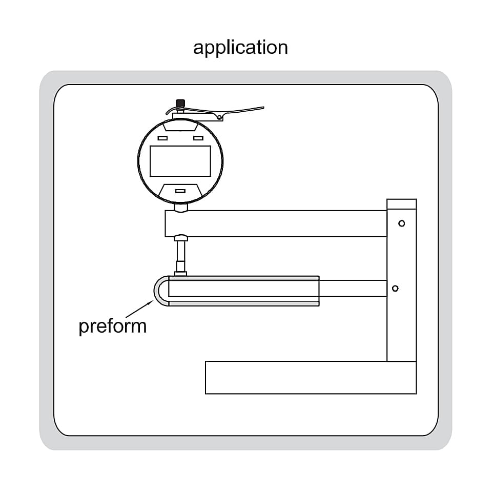 Insize 10 mm / 0.4 inch Preform Thickness Tester, 2671-10 — view 3