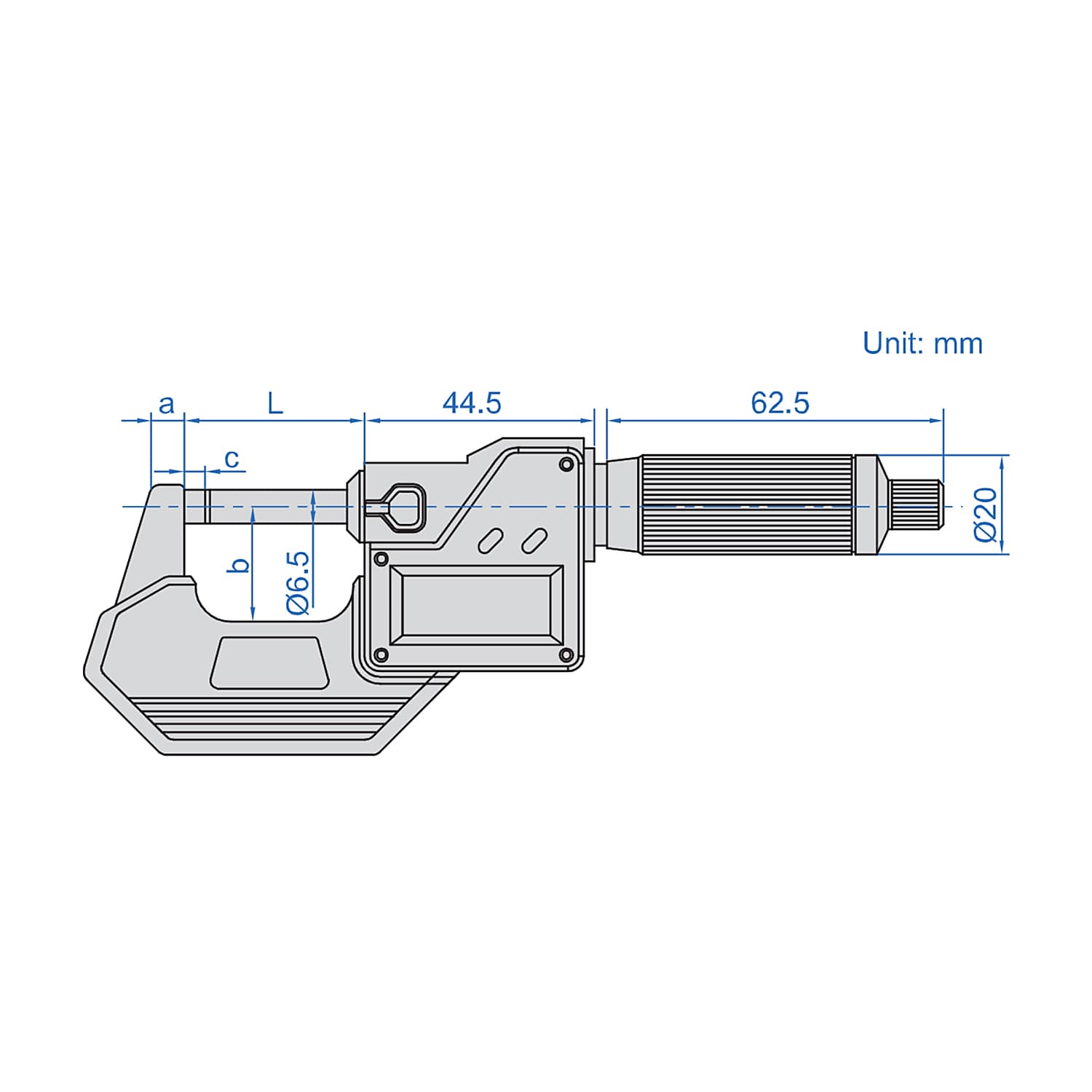 Insize 100 - 125 mm Quick Feeding Digital Outside Micrometer with Data Interface, 3105-125 — view 3