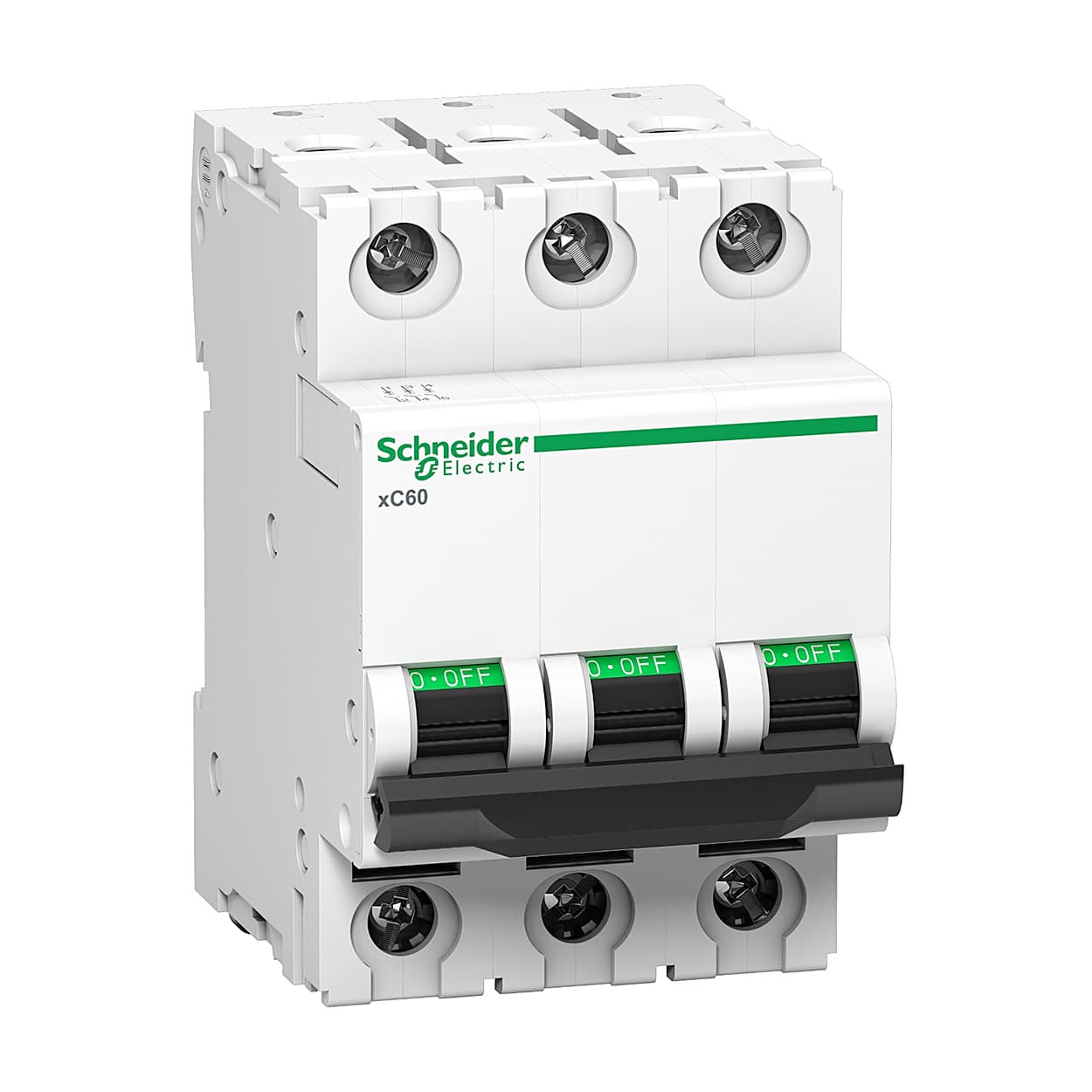 Schneider Electric 50 Amp AC Miniature Circuit Breakers - xC60 (3 Pole & D Curve), A9N3P50D