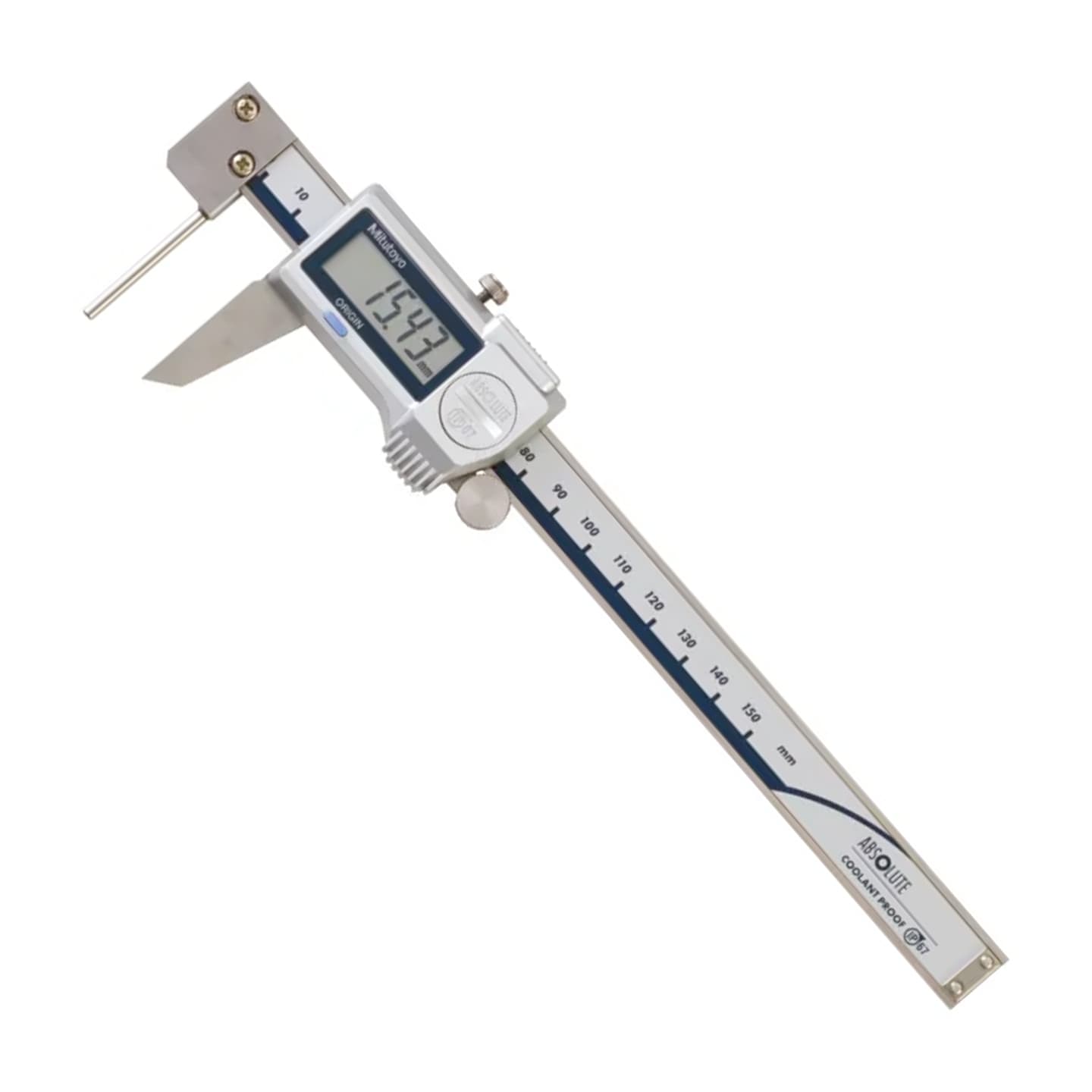 Mitutoyo 0 - 150 mm Digital ABS Tube Thickness Caliper with Thumb Roller, 573-661-20 — view 1