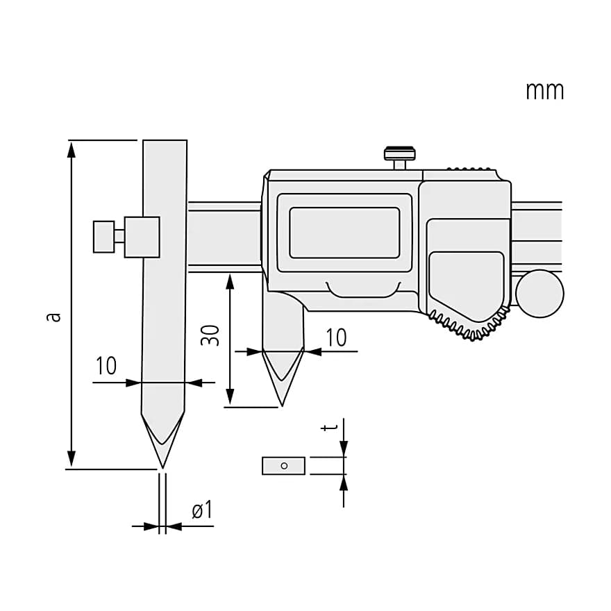 Mitutoyo 150 mm / 6 inch Digital ABS Offset Centerline Caliper, 573-705-20 — view 2