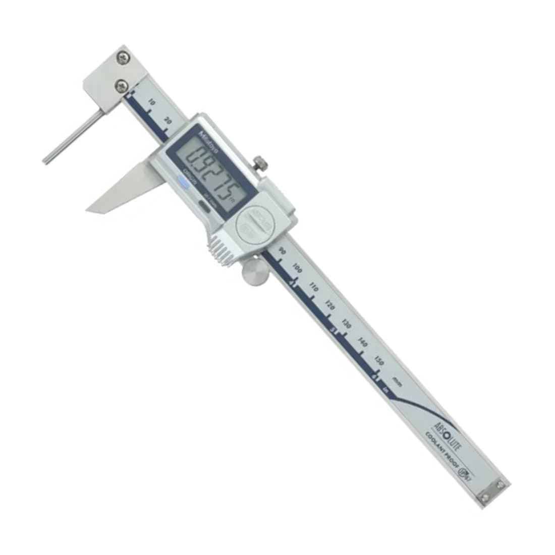Mitutoyo 150 mm / 6 inch Digital ABS Tube Thickness Caliper with Thumb Roller, 573-761-20 — view 1
