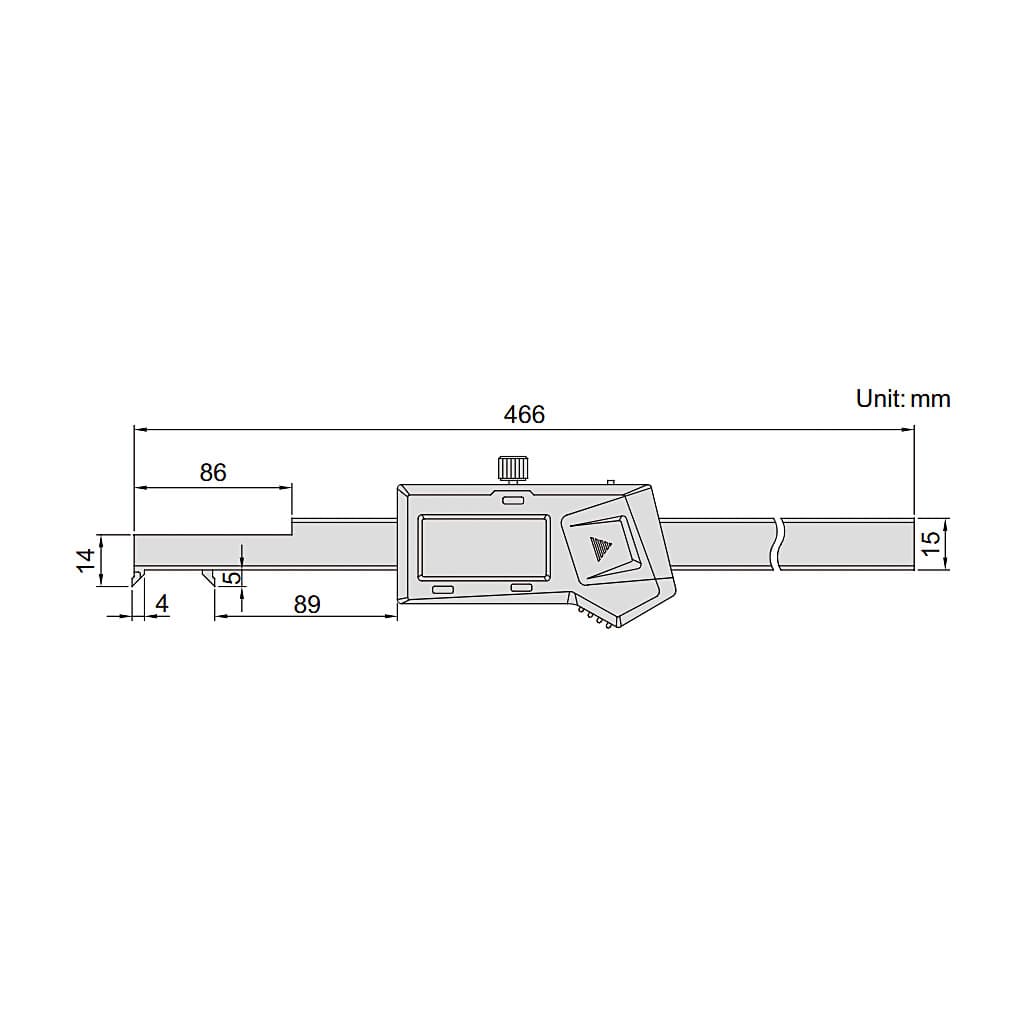 Insize 200 mm / 8 inch Digital Hook Caliper with Data Interface, 1122-200 — view 2