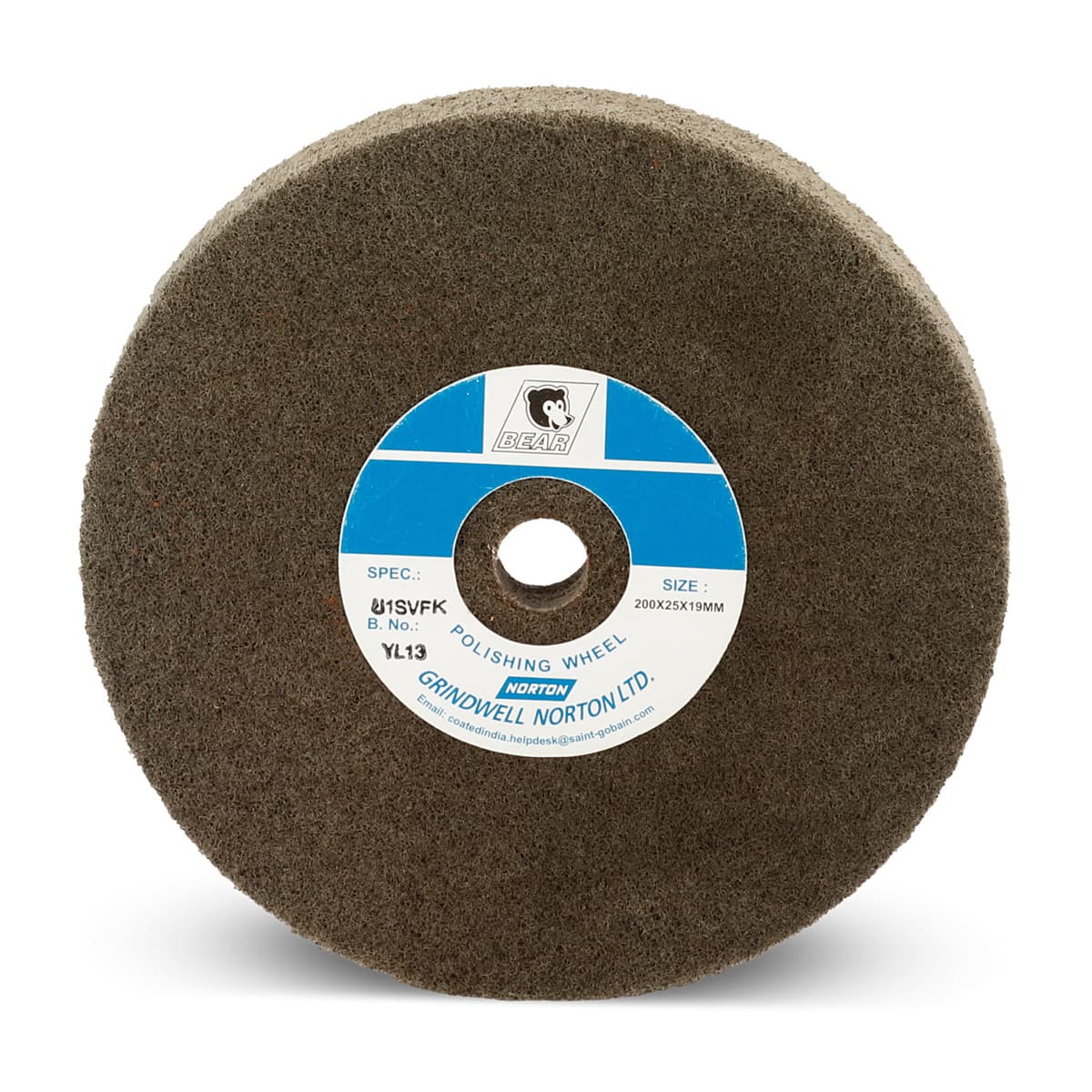 Norton Bear-Tex 200 x 50 mm / U5SVF Unified Polishing Wheel 'U' Series (Pack Of 10 Pcs), UX05