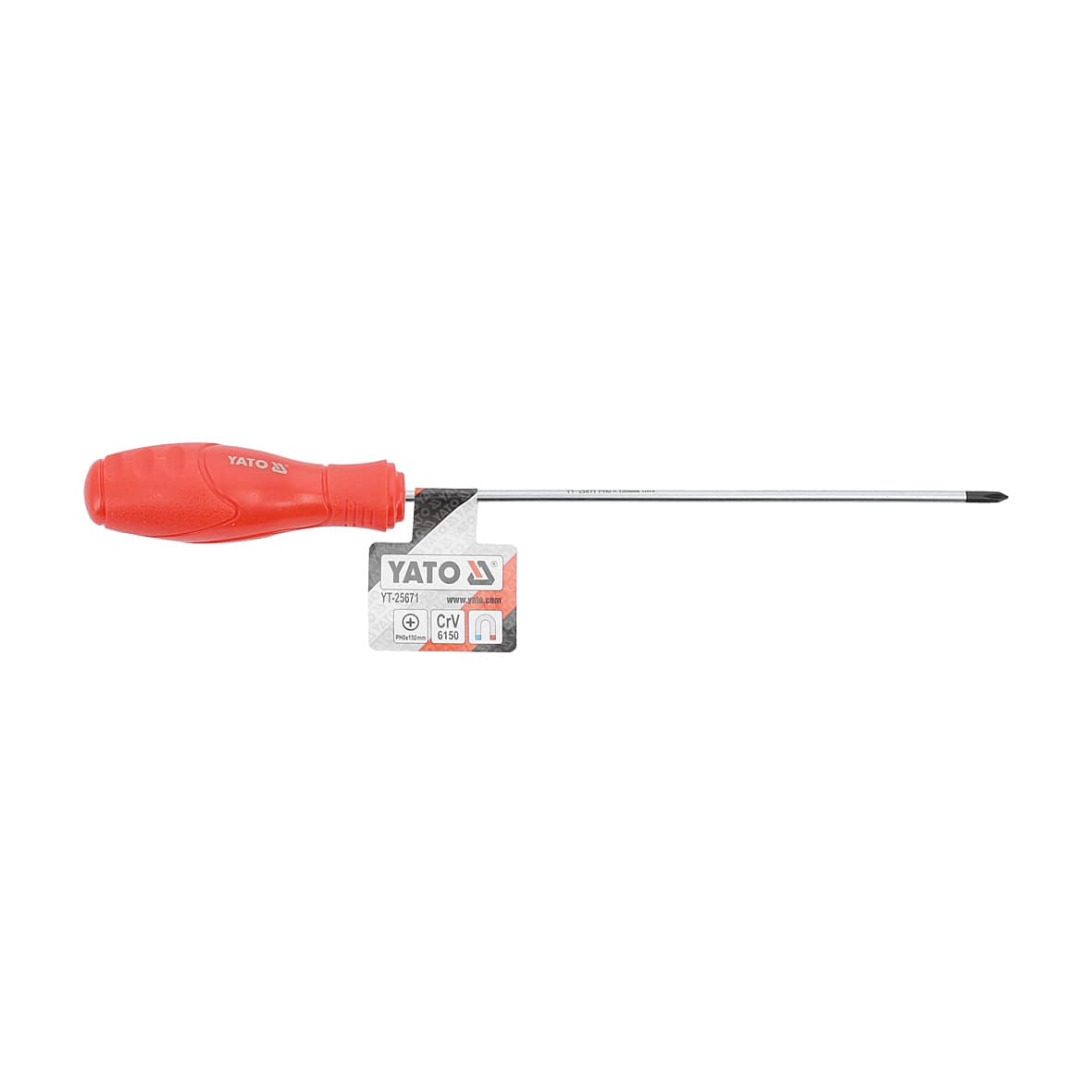 Yato PH0 x 150 mm Blade Length Phillip Screw Driver, YT-25671 — view 2