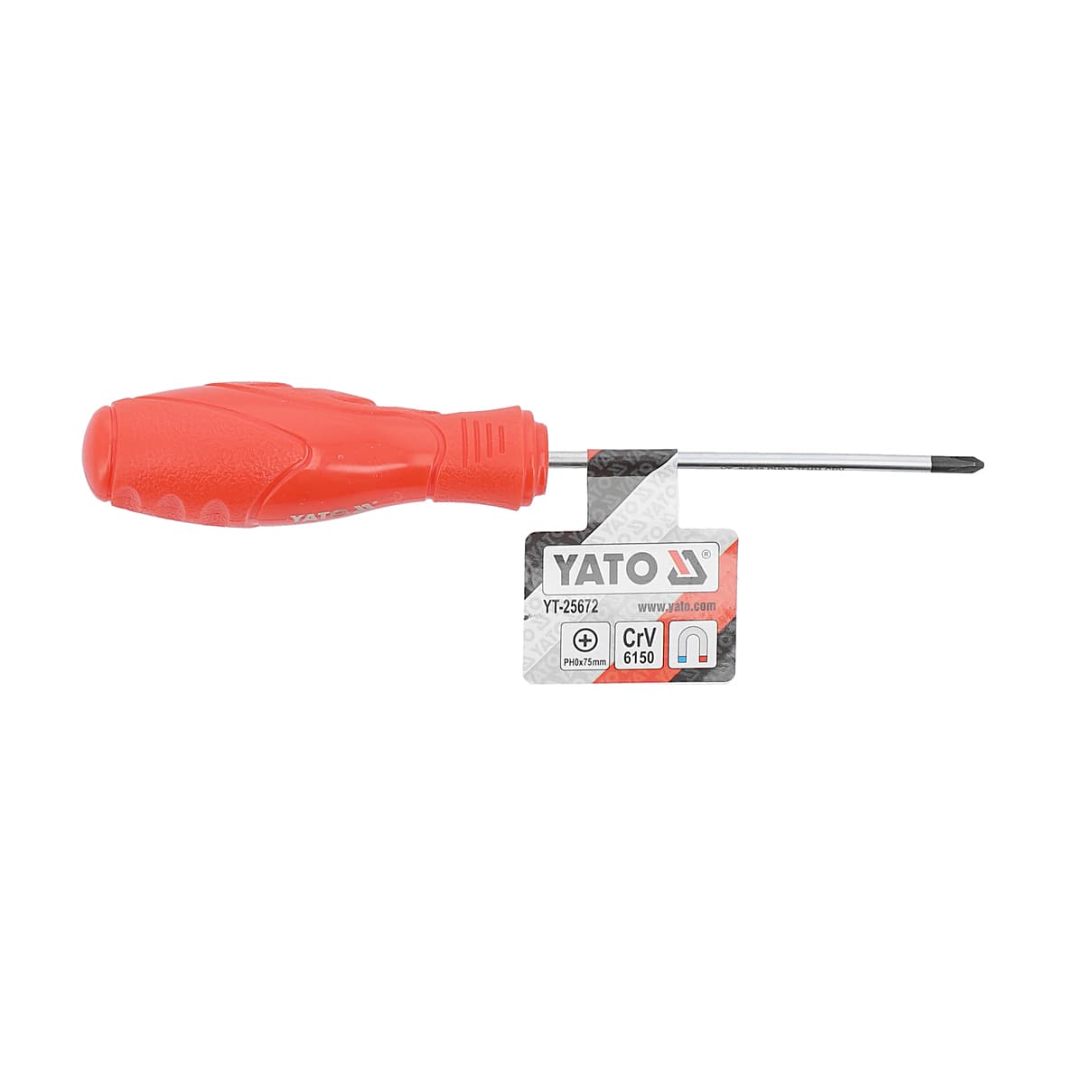 Yato PH0 x 75 mm Blade Length Phillip Screw Driver, YT-25672 — view 2