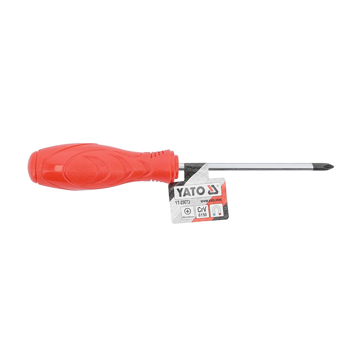 Yato PH1 x 100 mm Blade Length Phillip Screw Driver, YT-25673