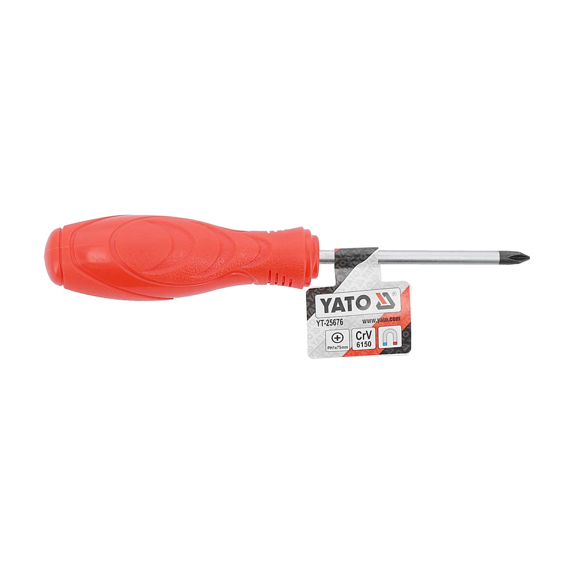 Yato PH1 x 75 mm Blade Length Phillip Screw Driver, YT-25676 — view 2