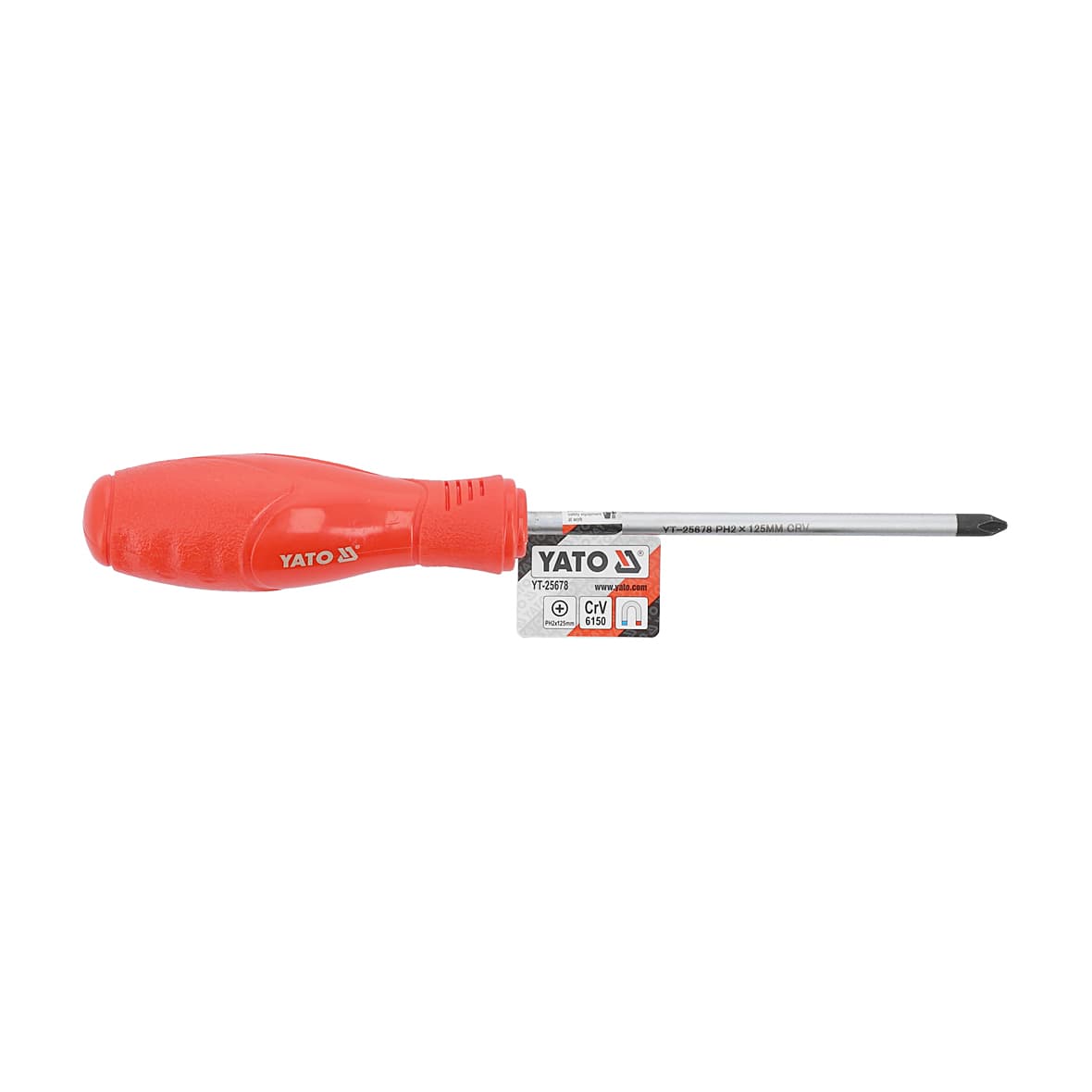 Yato PH2 x 125 mm Blade Length Phillip Screw Driver, YT-25678