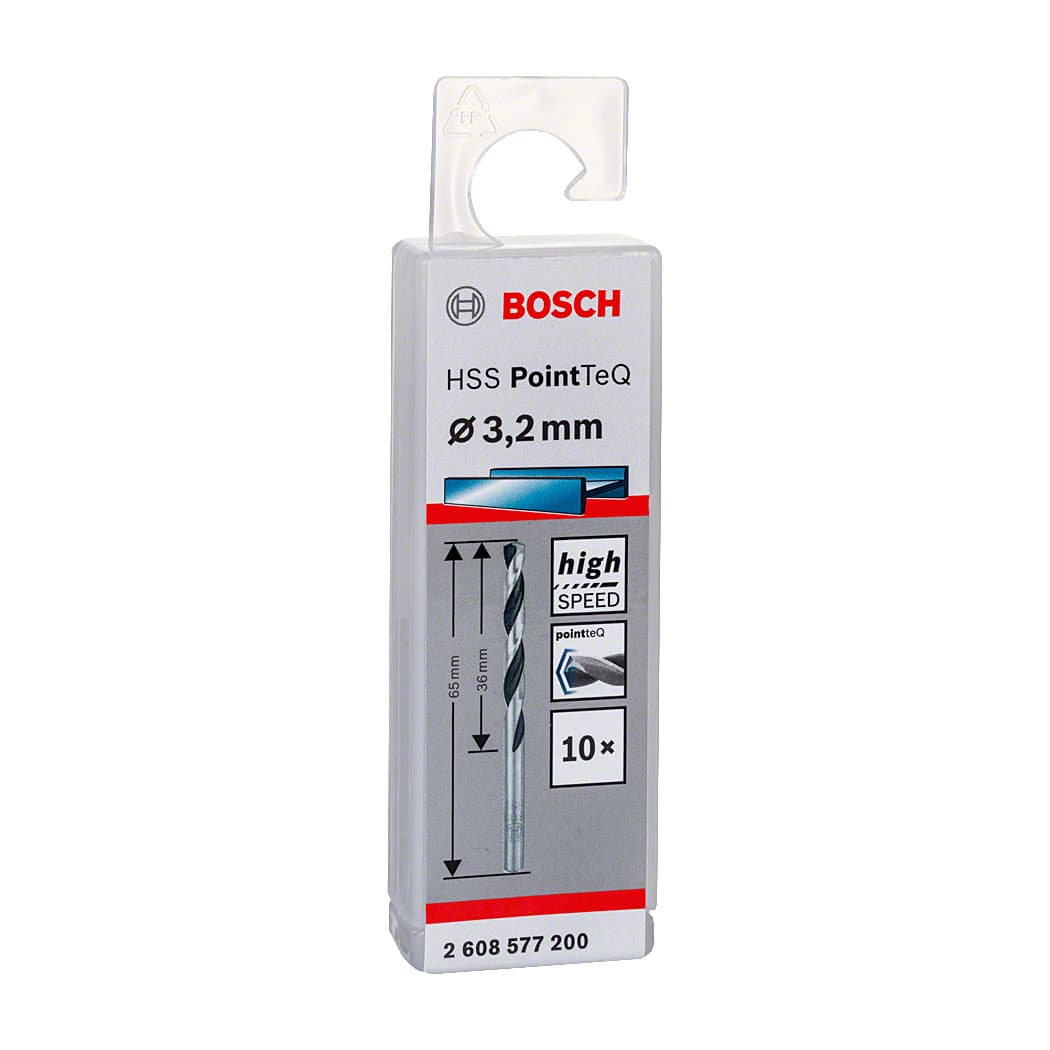 Bosch 3.20 mm HSS Metal Drill Bits PointTeQ Range (Pack of 10 Pcs), 2 608 577 200 — view 2