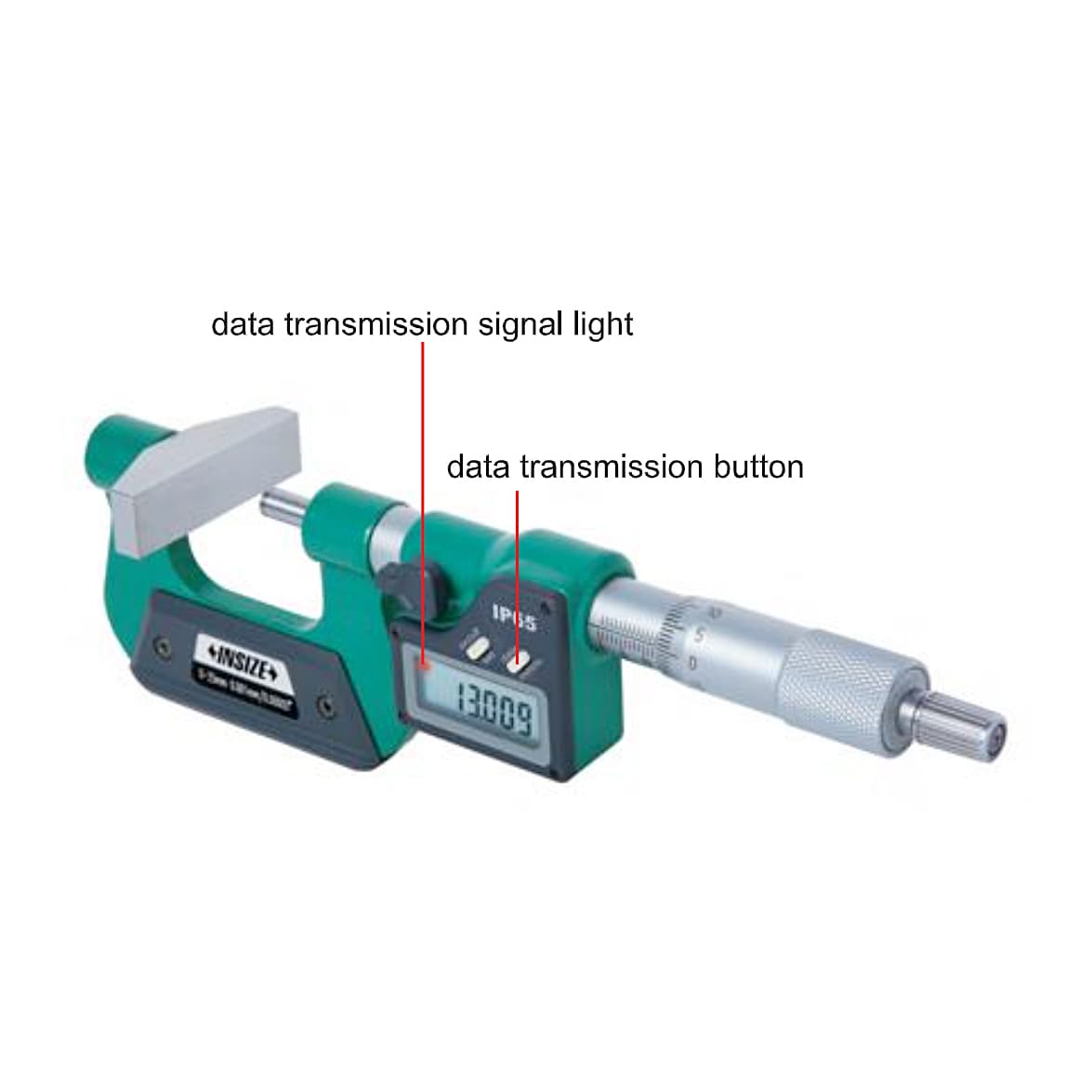 Insize 0 - 25 mm Digital Large Anvil Micrometer, 3534-25A — view 2