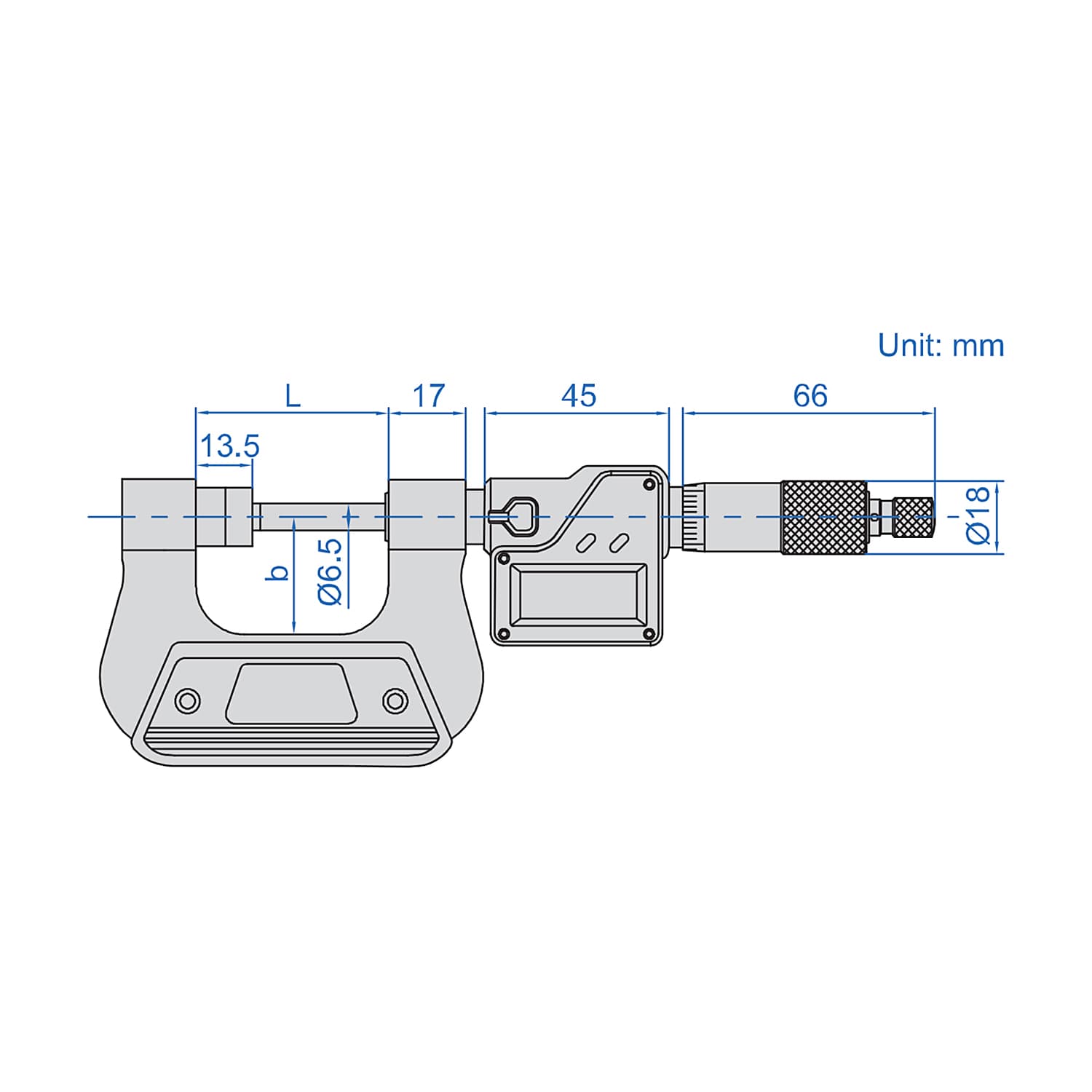 Insize 0 - 25 mm Digital Large Anvil Micrometer, 3534-25A — view 3