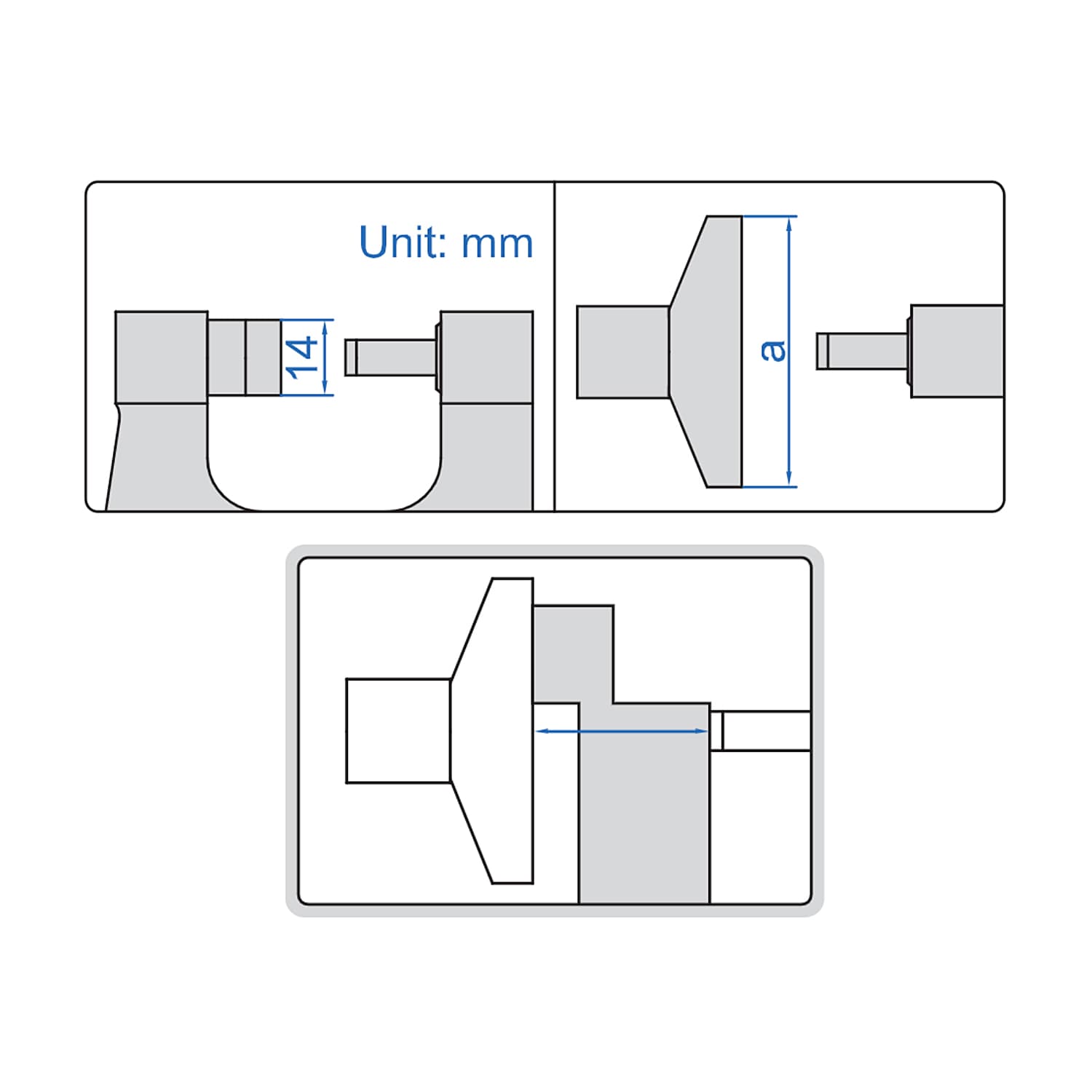 Insize 0 - 25 mm Digital Large Anvil Micrometer, 3534-25A — view 4