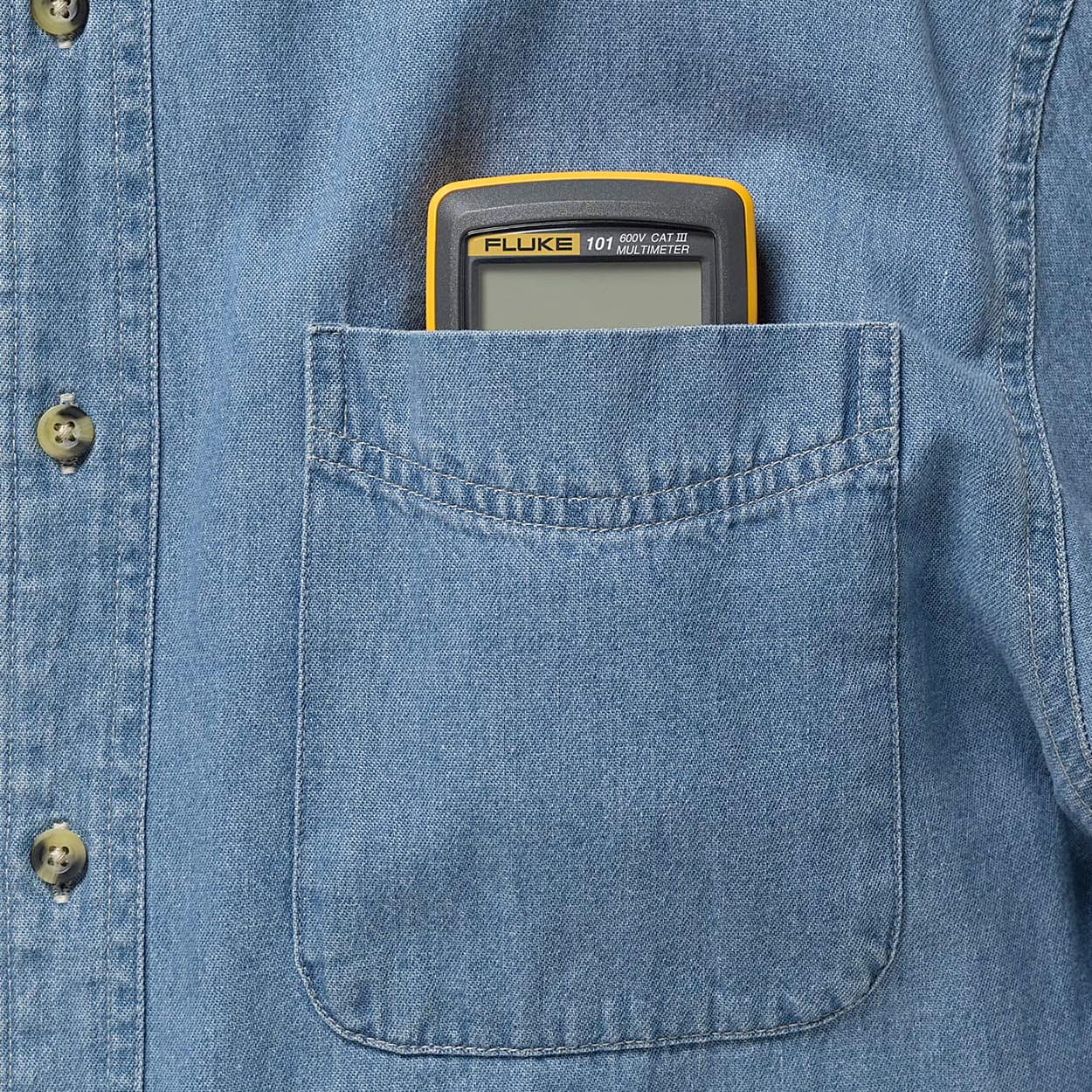 Fluke 101 600V Digital Multimeter with Stand — view 3