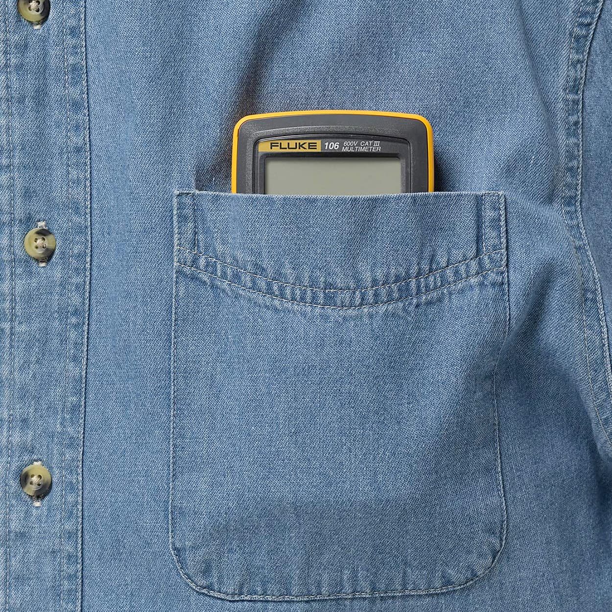 Fluke 106 6000 Counts / 600V Palm-Sized Digital Multimeter — view 3