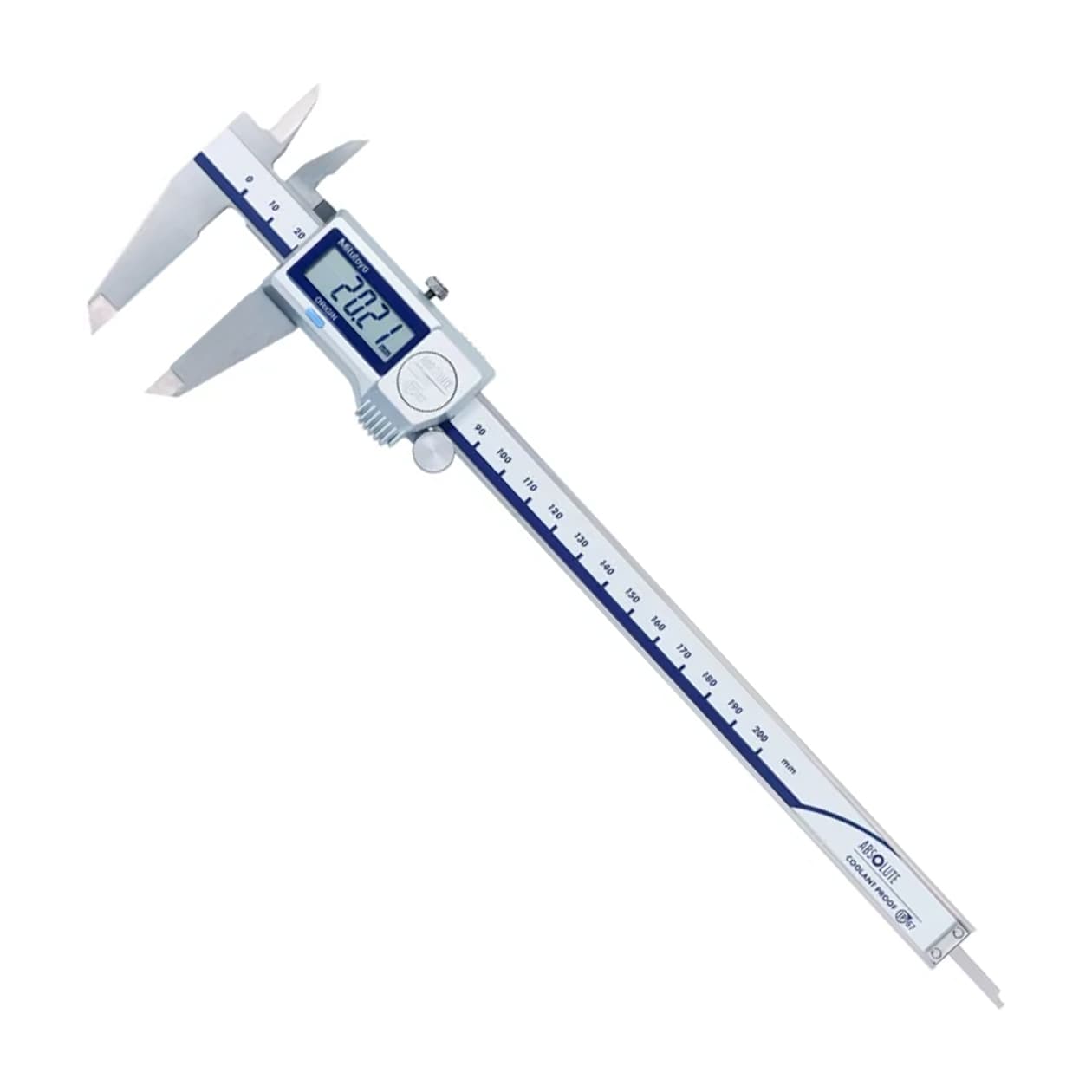 Mitutoyo 0 - 300 mm Absolute Digital Caliper with Data Output & Thumb Roller (IP67 Coolant-Proof), 500-714-20 — view 1