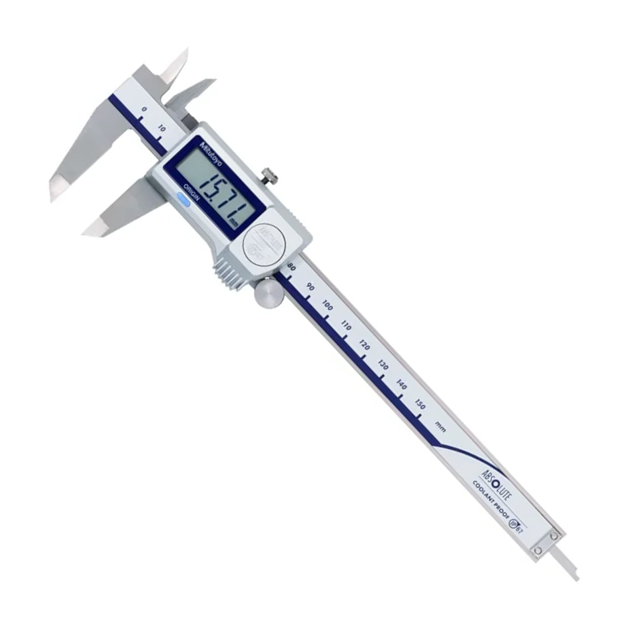 Mitutoyo 0 - 150 mm Absolute Digital Caliper with Carbide-tipped Jaws for ID Measurement (IP67 Coolant-Proof), 500-721-20 — view 1