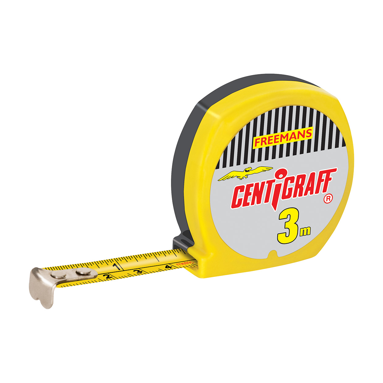 Freemans 3Mtr x 13mm Centigraff Steel Tape With Belt Clip, CGC313
