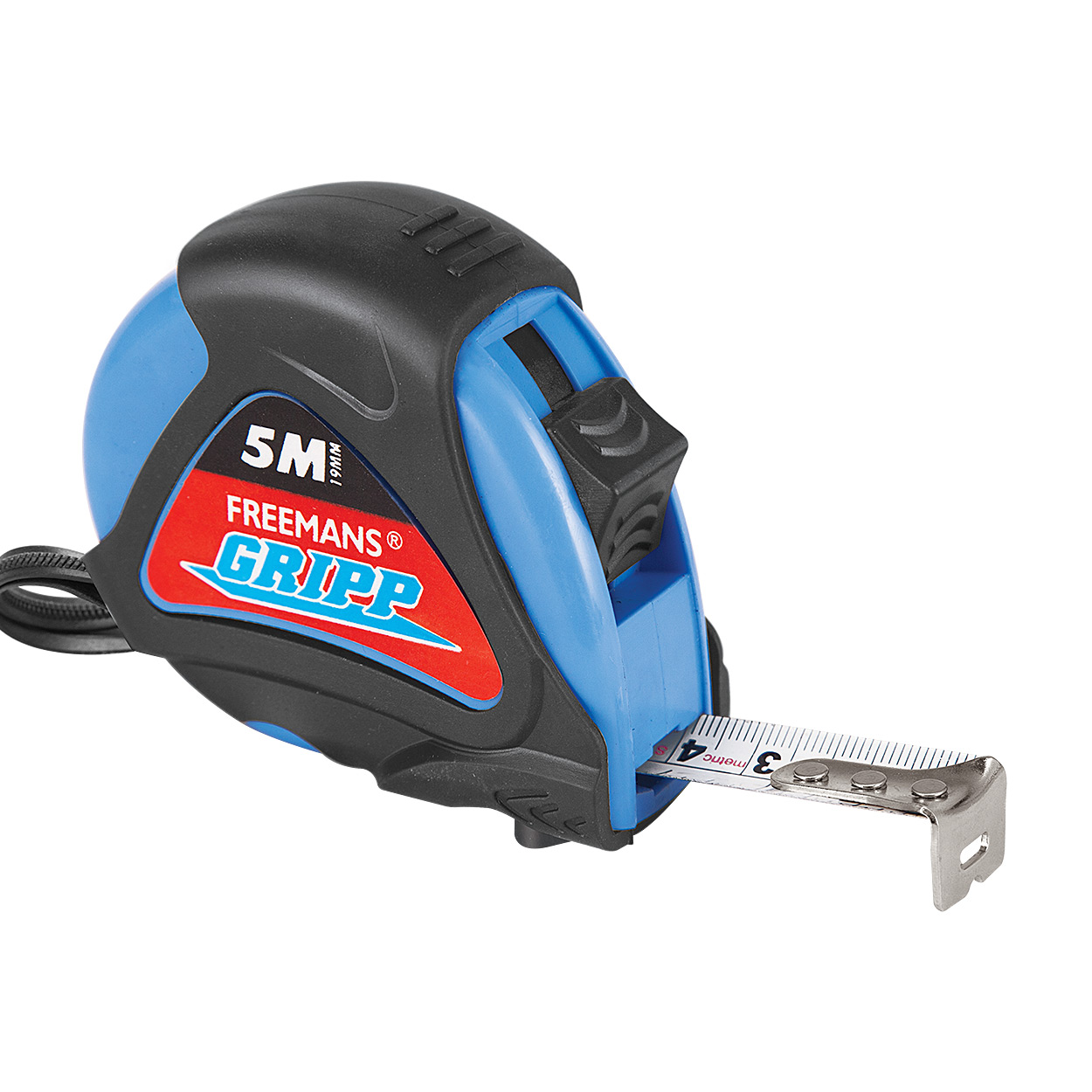 Freemans 5Mtr x 19mm Gripp Steel Tape With Belt Clip, GR519