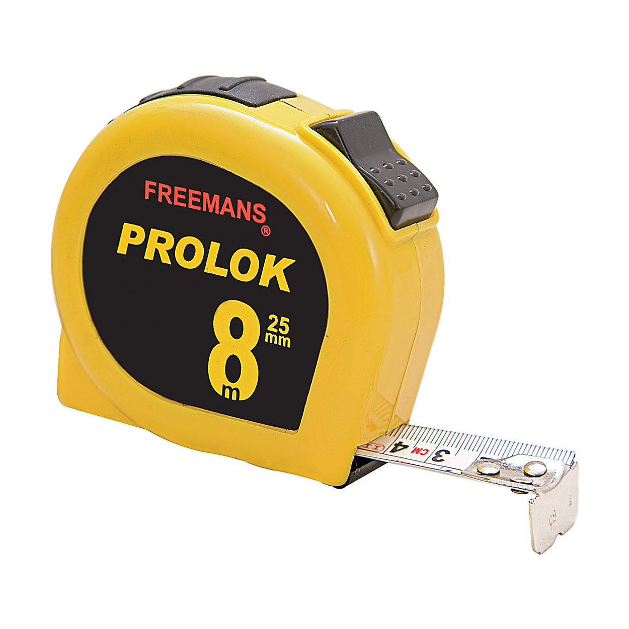 Freemans 5Mtr x 25mm Prolok Steel Tape With Belt Clip (Pack Of 10 Pcs), PL525
