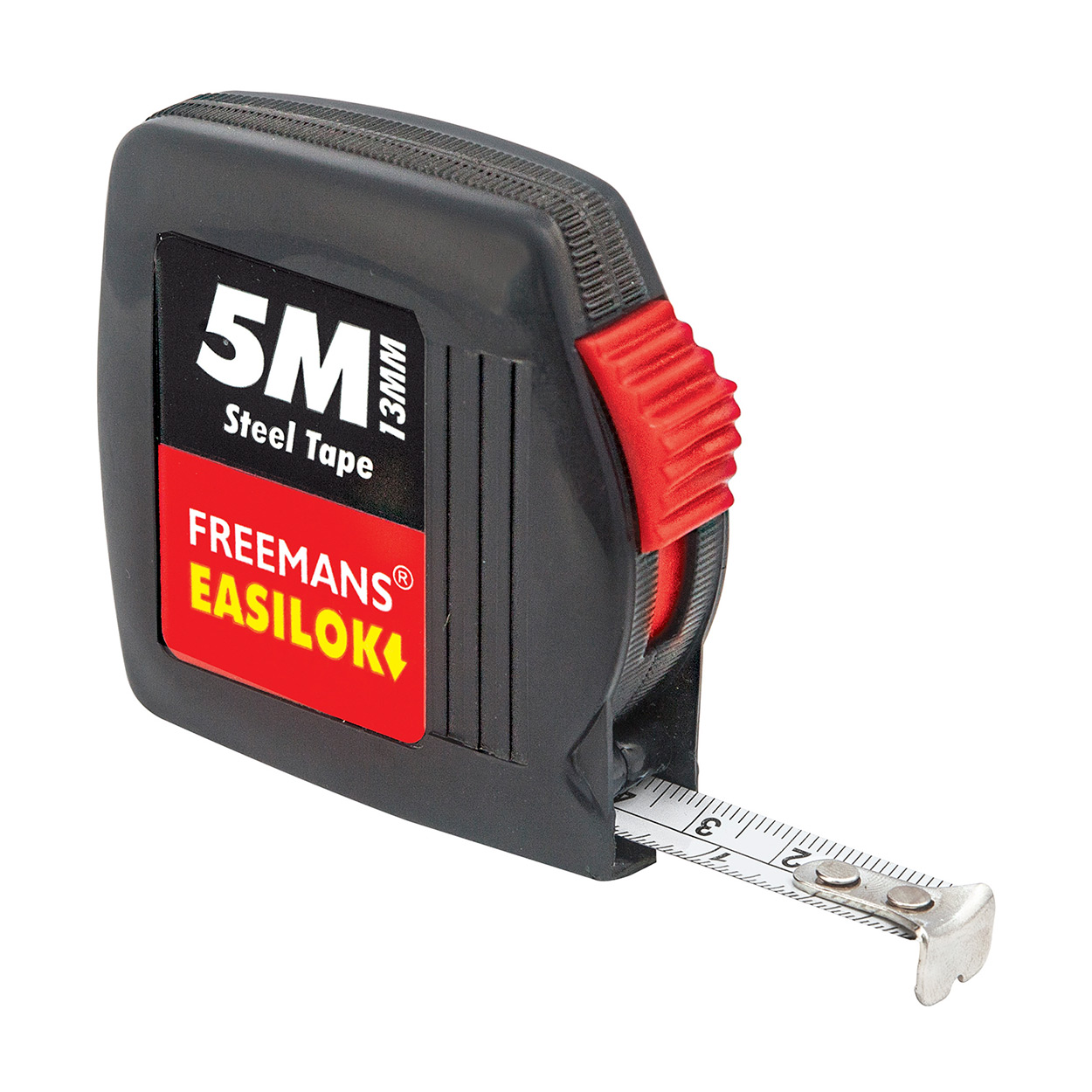 Freemans 8Mtr x 25mm Easilok Steel Tape With Belt Clip, ELC825