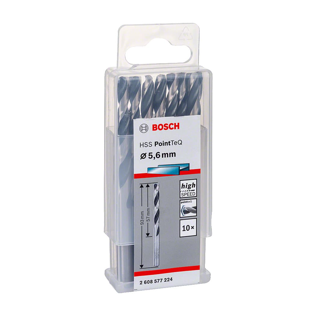 Bosch 5.60 mm HSS Metal Drill Bits PointTeQ Range (Pack of 10 Pcs), 2 608 577 224 — view 2