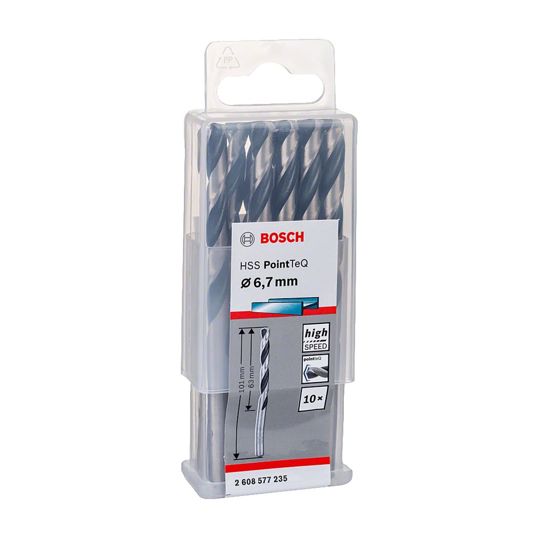 Bosch 6.70 mm HSS Metal Drill Bits PointTeQ Range (Pack of 10 Pcs), 2 608 577 235 — view 2
