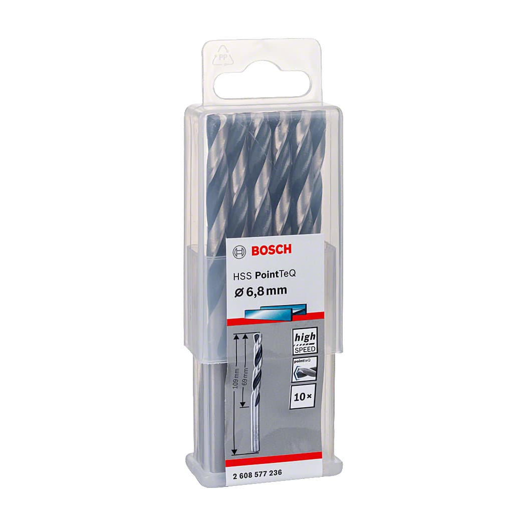 Bosch 6.80 mm HSS Metal Drill Bits PointTeQ Range (Pack of 10 Pcs), 2 608 577 236 — view 2