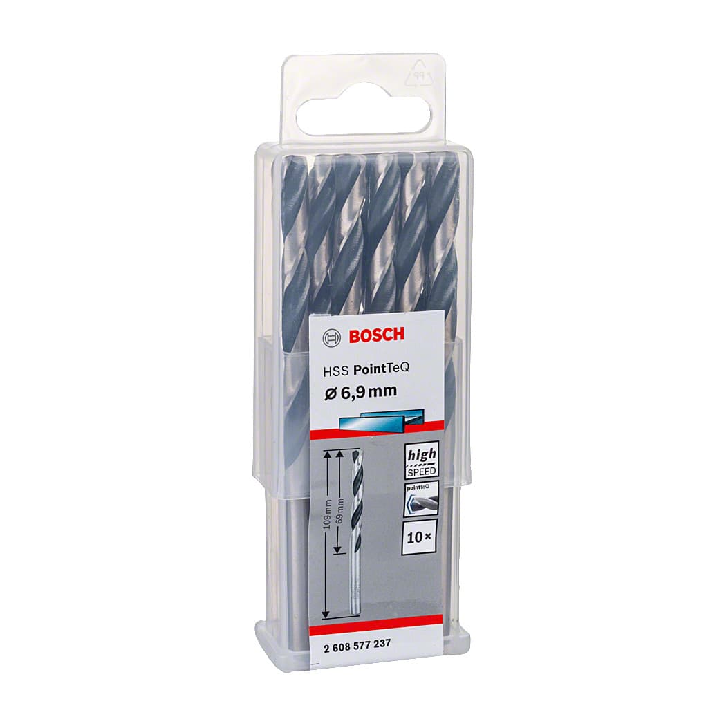 Bosch 6.90 mm HSS Metal Drill Bits PointTeQ Range (Pack of 10 Pcs), 2 608 577 237 — view 2