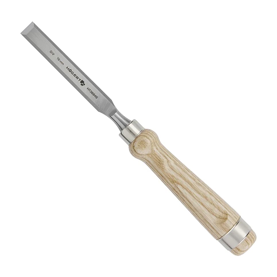 Hogert 16 mm Flat Chisel With Wooden Handle, HT3B845