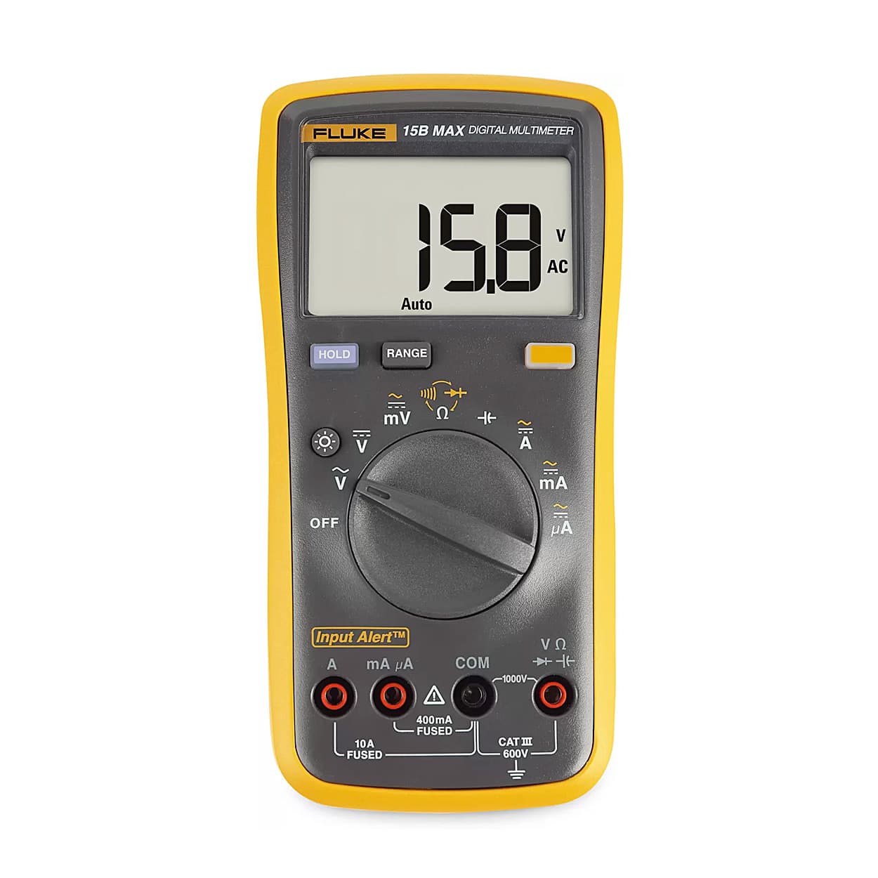 Fluke 15B Max-01 6000 Counts / 600V Economical Digital Multimeter With TL75 Test Leads — view 1