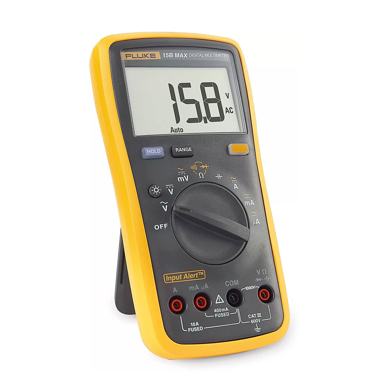 Fluke 15B Max-01 6000 Counts / 600V Economical Digital Multimeter With TL75 Test Leads — view 2