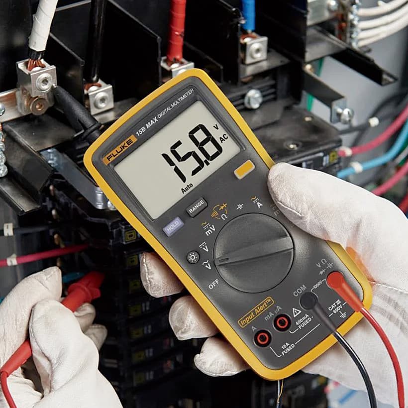 Fluke 15B Max-01 6000 Counts / 600V Economical Digital Multimeter With TL75 Test Leads — view 5