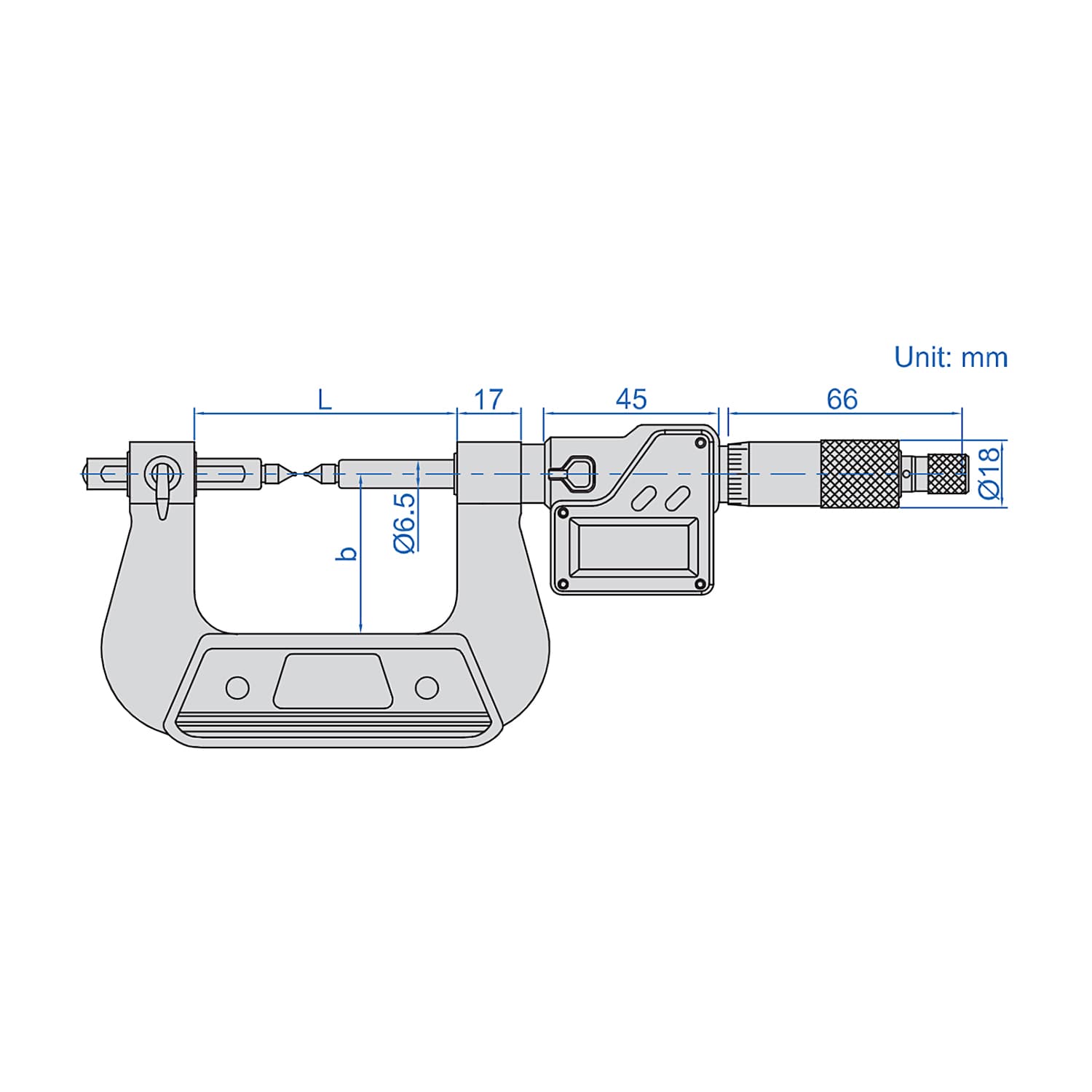 Insize 50 - 75 mm Digital Gear Tooth Micrometer without Ball Tips, 3591-75A — view 3
