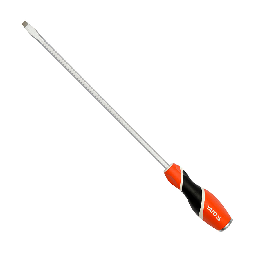 Yato 150 mm (Blade Length) x 8 mm (Blade Dia) Go-Through Slotted Screwdriver, YT-25989
