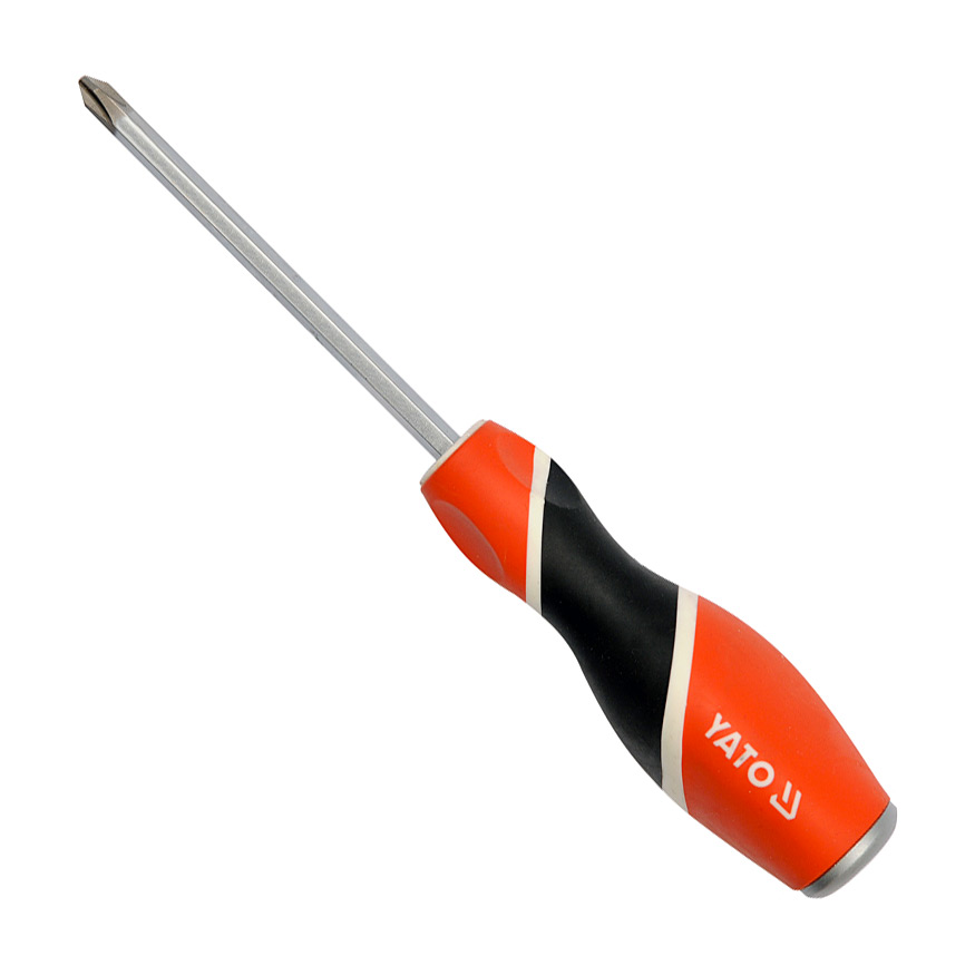 Yato PH2 x 100 mm Blade Length Go-Through Phillips Screwdriver, YT-25993