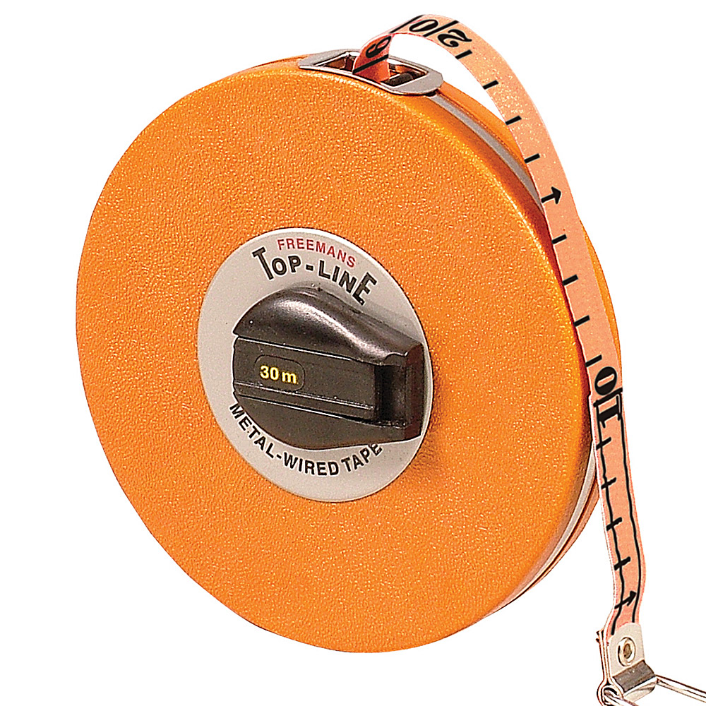 Freemans 50Mtr x 16mm Metal Wired Top Line Tape, MT50