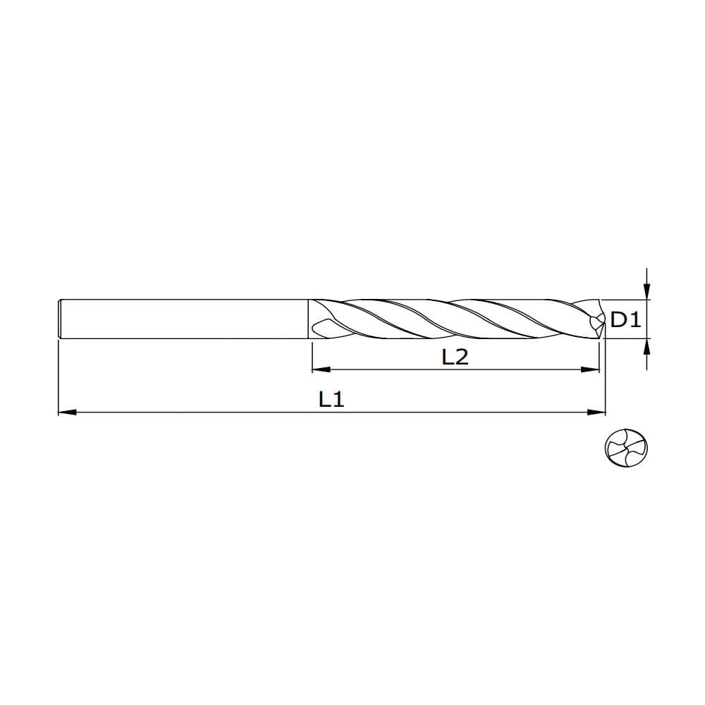Totem 10.50 x 133 mm HSS Parallel Shank Twist Drill Jobber Series, FBR0200093 — view 2