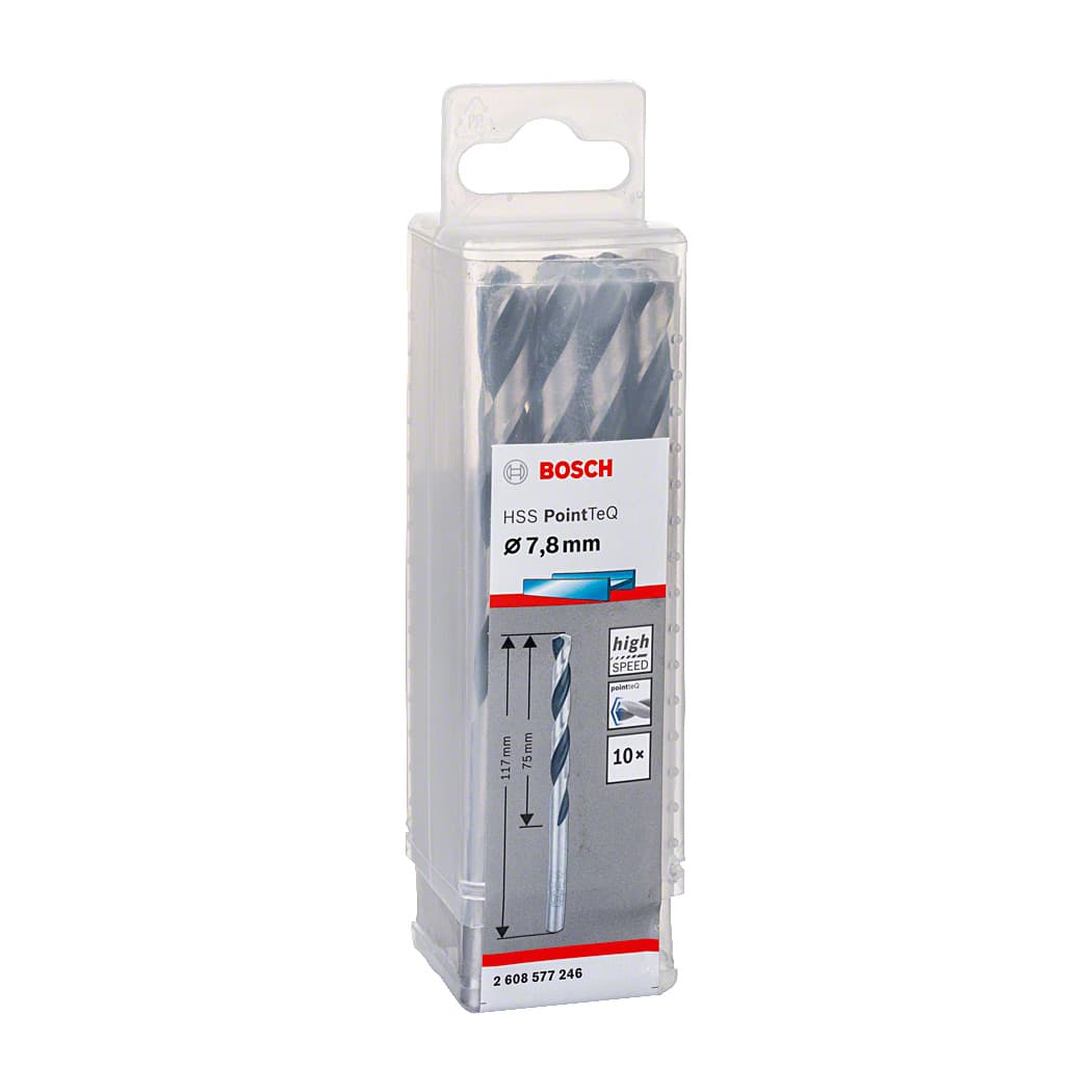 Bosch 7.80 mm HSS Metal Drill Bits PointTeQ Range (Pack of 10 Pcs), 2 608 577 246 — view 2