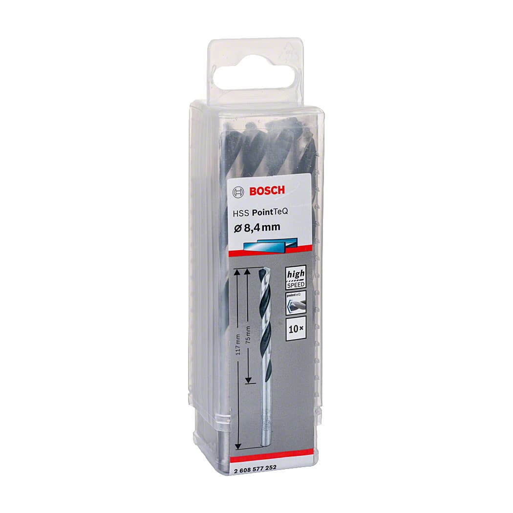 Bosch 8.40 mm HSS Metal Drill Bits PointTeQ Range (Pack of 10 Pcs), 2 608 577 252 — view 2